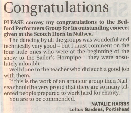 North Somerset Times Letter 8 May 2013